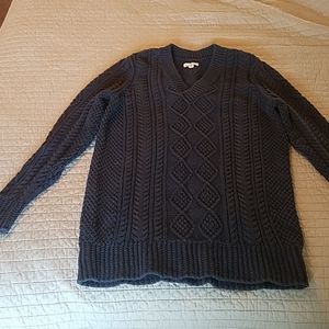 Navy blue fisherman sweater